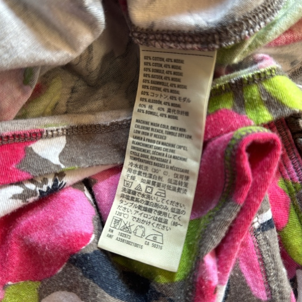 Y2K Hollister Pink & Green Tropical Floral Babydoll Tube Top Cottage Size XS - Picture 9 of 9